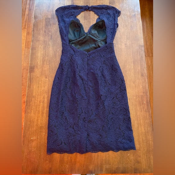 Watters & Watters Navy Blue Formal Party Dress Size 6 - Picture 6 of 7